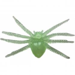 Edderkop Plastik Selvlysende 5 cm - Klar / Gennemsigtig (Spider 5 cm Glow-in-the-dark) - Dekoration