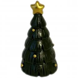 Jule Minifigur 4 Cm - Juletræ Med Guldstjerne - Dekoration